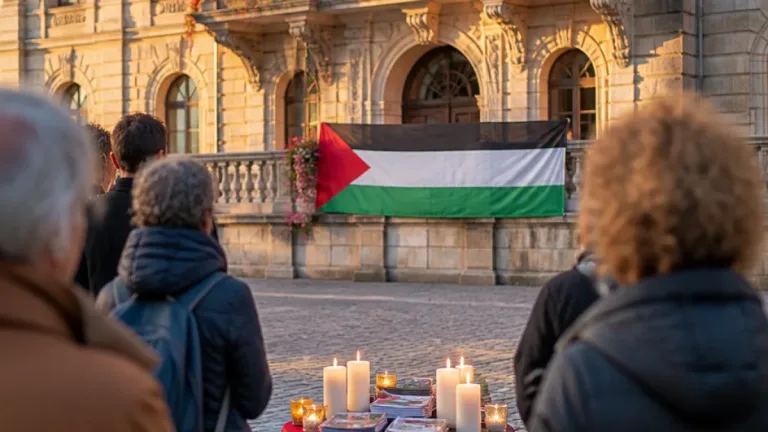 Dinan : trois ans de veillées hebdomadaires en soutien à la Palestine devant la mairie
